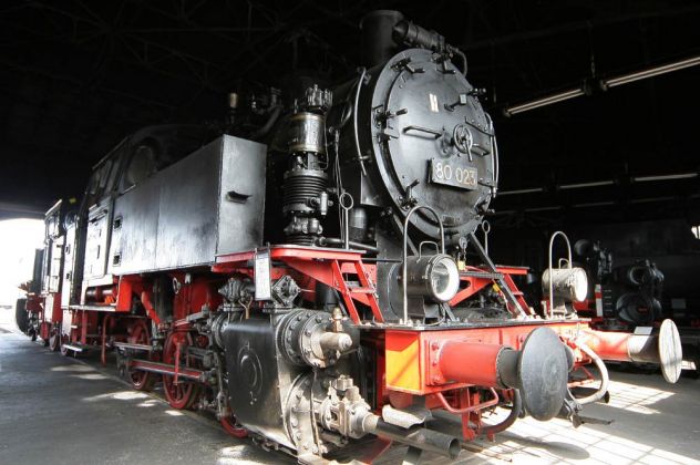 Sächsisches Eisenbahnmuseum Chemnitz-Hilbersdorf - die Rangierlokomotive 80 023