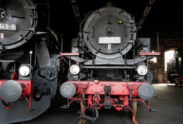 Sächsisches Eisenbahnmuseum Chemnitz-Hilbersdorf - die Einheits-Tenderlokomotive 86 001, Baujahr 1928 Sächsisches Eisenbahnmuseum Chemnitz-Hilbersdorf - die Einheits-Tenderlokomotive 86 001, Baujahr 1928