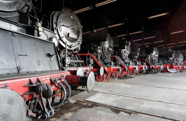 Sächsisches Eisenbahnmuseum Chemnitz-Hilbersdorf - historische Dampflokomotiven im Rundheizhaus Sächsisches Eisenbahnmuseum Chemnitz-Hilbersdorf - historische Dampflokomotiven im Rundheizhaus