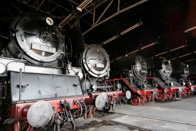 Sächsisches Eisenbahnmuseum Chemnitz-Hilbersdorf - historische Dampflokomotiven im Rundheizhaus Sächsisches Eisenbahnmuseum Chemnitz-Hilbersdorf - historische Dampflokomotiven im Rundheizhaus