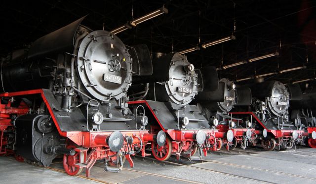 Sächsisches Eisenbahnmuseum Chemnitz-Hilbersdorf - historische Dampflokomotiven im Rundheizhaus Sächsisches Eisenbahnmuseum Chemnitz-Hilbersdorf - historische Dampflokomotiven im Rundheizhaus
