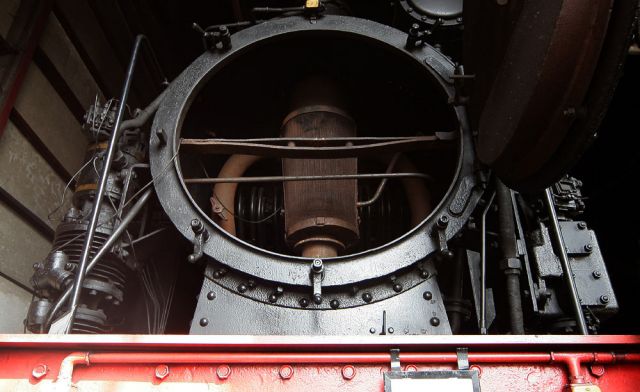 Sächsisches Eisenbahnmuseum Chemnitz-Hilbersdorf - die Rauchkammer der Nebenbahndampflok 75 515, Baujahr 1911 Sächsisches Eisenbahnmuseum Chemnitz-Hilbersdorf - die Rauchkammer der Nebenbahndampflok 75 515, Baujahr 1911