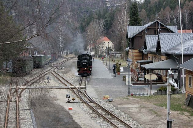 Die Zittau-Oybin-Jonsdorfer-Eisenbahn - der Bahnhof Oybin im Zittauer Gebirge