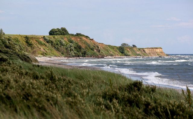 Klintholm Havn auf Møn - östlicher Badestrand und Steilküste Klintholm Havn auf Møn - östlicher Badestrand und Steilküste