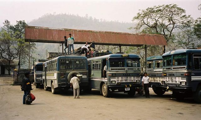 Pelling, Sikkim - die Bus-Station
