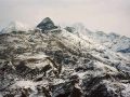 Blick auf den Gipfel des 8.586 m hohen Kanchenchunga vom Djongri Peak in 4.400 m Höhe