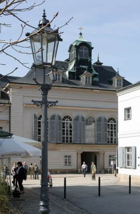 Das Neue Palais, Detaiansicht - Schloss Pillnitz bei Dresden Das Neue Palais, Detaiansicht - Schloss Pillnitz bei Dresden