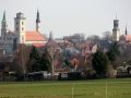 ein Blick von der Humboldtstrasse auf die Stadt Zittau