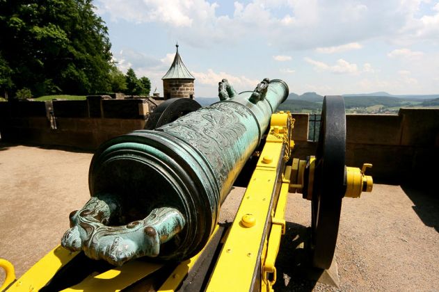 Eine Kartaune auf Lafette, Festung Königstein - Sächsische Schweiz