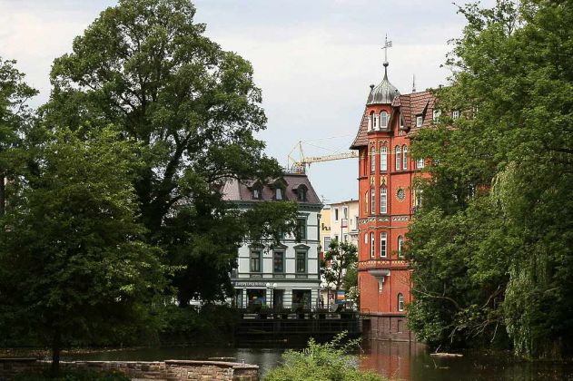 Hamburg-Bergedorf - historische Gebäude am Serrahn und an der Alten Holstenstrasse