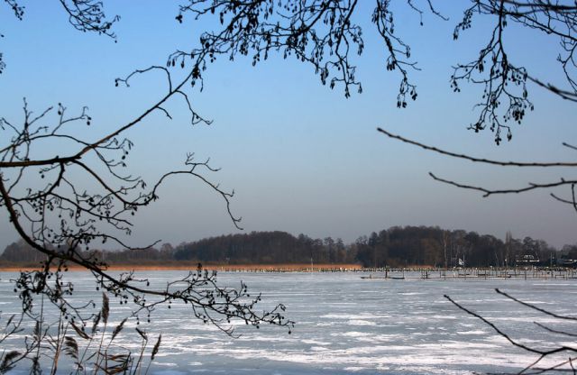 Das Steinhuder Meer im Winter, an der Badeinsel von Steinhude Das Steinhuder Meer im Winter, an der Badeinsel von Steinhude