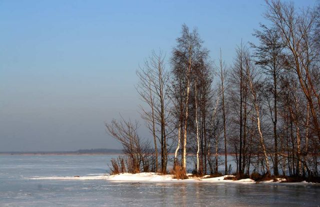 Das Steinhuder Meer im Winter, an der Badeinsel von Steinhude Das Steinhuder Meer im Winter, an der Badeinsel von Steinhude
