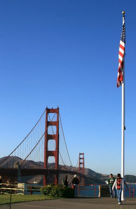Fort Point, San Francisco - die Golden Gate Bridge, San Francisco Bay