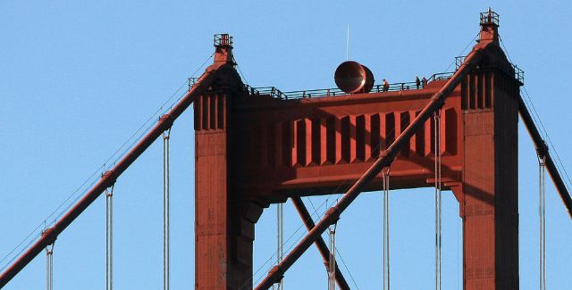Detail der Golden Gate Brücke über die San Francisco Bay