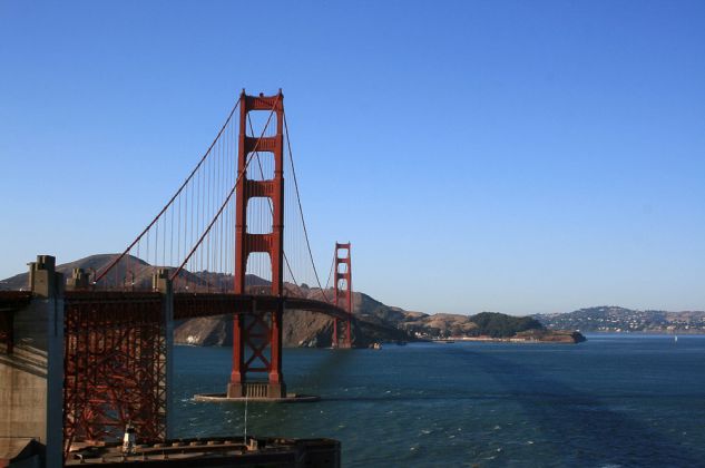 Fort Point, San Francisco - die Golden Gate Bücke über die San Francisco Bay