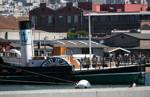 Paddle Tug Eppleton Hall, Hyde Street Pier - San Francisco Maritime National Historic Park. Paddle Tug Eppleton Hall, Hyde Street Pier - San Francisco Maritime National Historic Park.