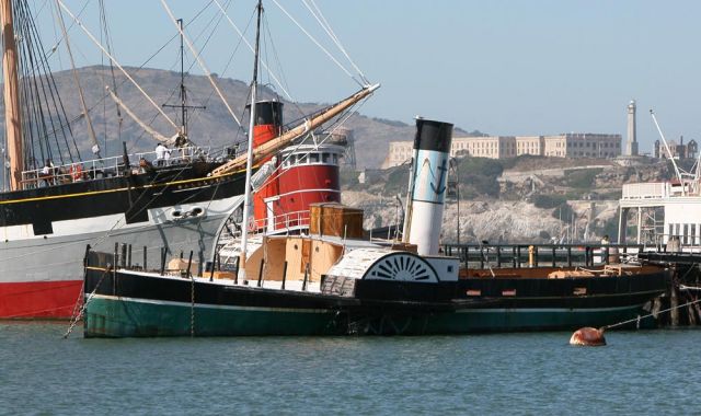 Paddle Tug Eppleton Hall, Hyde Street Pier - San Francisco Maritime National Historic Park. Paddle Tug Eppleton Hall, Hyde Street Pier - San Francisco Maritime National Historic Park.