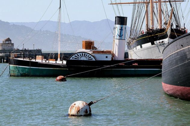 Paddle Tug Eppleton Hall, Hyde Street Pier - San Francisco Maritime National Historic Park. Paddle Tug Eppleton Hall, Hyde Street Pier - San Francisco Maritime National Historic Park.