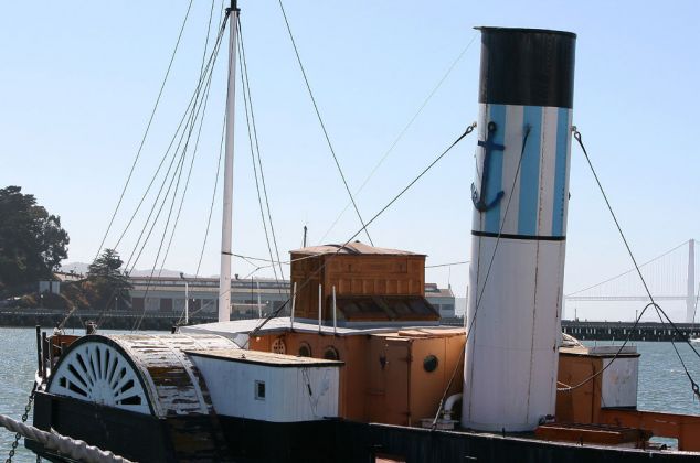 Paddle Tug Eppleton Hall, Hyde Street Pier - San Francisco Maritime National Historic Park. Paddle Tug Eppleton Hall, Hyde Street Pier - San Francisco Maritime National Historic Park.