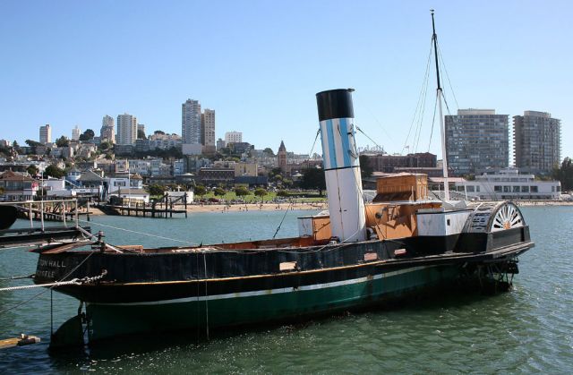 Paddle Tug Eppleton Hall, Hyde Street Pier - San Francisco Maritime National Historic Park. Paddle Tug Eppleton Hall, Hyde Street Pier - San Francisco Maritime National Historic Park.