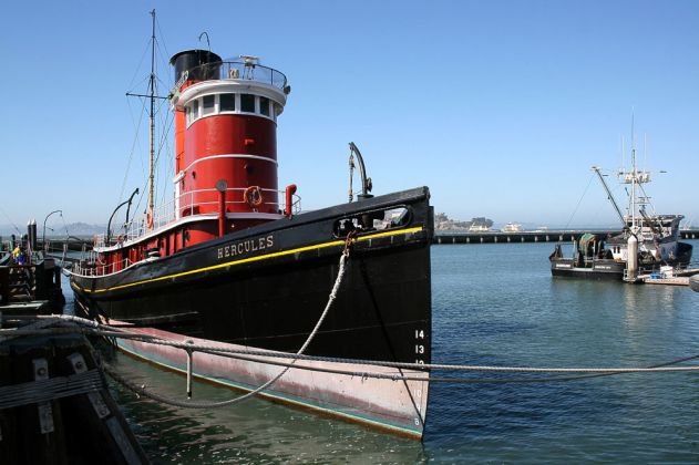 Hochseeschlepper Hercules, Hyde Street Pier - San Francisco Maritime National Historic Park. Hochseeschlepper Hercules, Hyde Street Pier - San Francisco Maritime National Historic Park.