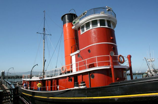 Hochseeschlepper Hercules, Hyde Street Pier - San Francisco Maritime National Historic Park. Hochseeschlepper Hercules, Hyde Street Pier - San Francisco Maritime National Historic Park.