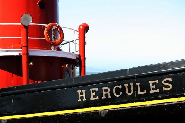 Hochseeschlepper Hercules, Hyde Street Pier - San Francisco Maritime National Historic Park. Hochseeschlepper Hercules, Hyde Street Pier - San Francisco Maritime National Historic Park.