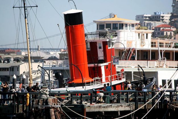 Hochseeschlepper Hercules, Hyde Street Pier - San Francisco Maritime National Historic Park. Hochseeschlepper Hercules, Hyde Street Pier - San Francisco Maritime National Historic Park.