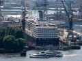 Ein Kreuzfahrtschiff im Dock von Blohm & Voß - Städtereise Hamburg