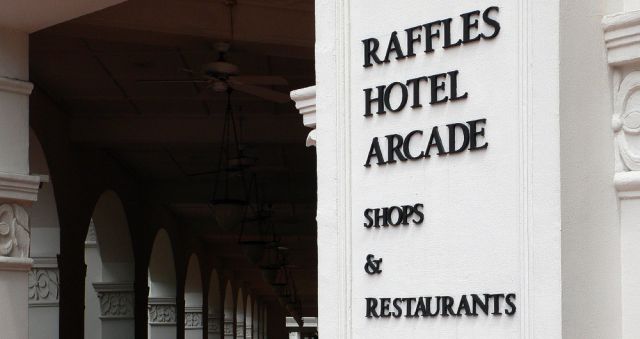 Das Raffles Hotel in Singapur - die Arkaden