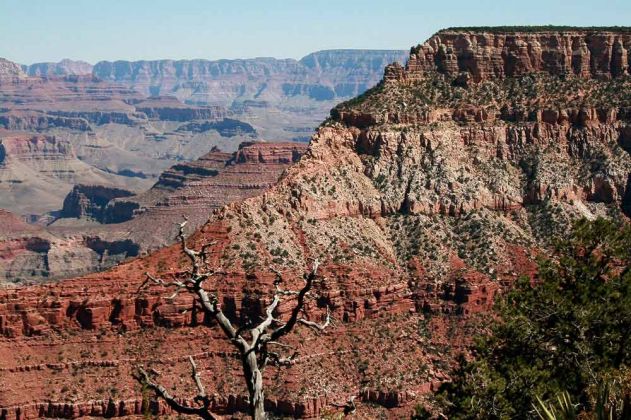 Grand Canyon South Rim - Ausblick vom Rim Trail zwischen YavapaI Point und Mather Point zum North Rim Grand Canyon South Rim - Ausblick vom Rim Trail zwischen YavapaI Point und Mather Point zum North Rim