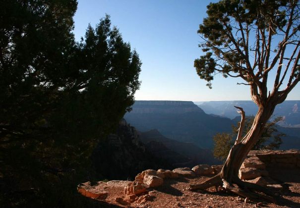 Grand Canyon South Rim Trail zwischen YavapaI Point und Mather Point Grand Canyon South Rim Trail zwischen YavapaI Point und Mather Point