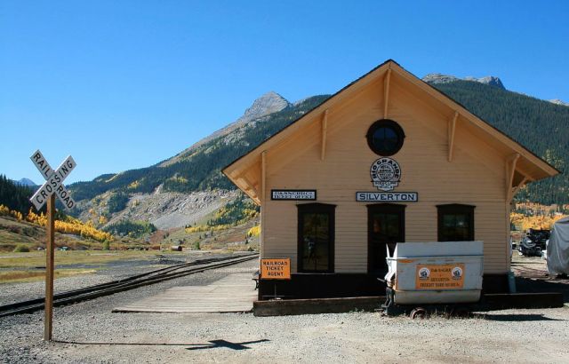 Die historische Silverton Station - Silverton am Million Dollar Highway, Colorado Die historische Silverton Station - Silverton am Million Dollar Highway, Colorado