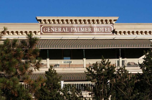 Das General Palmer Hotel in Durango am Million Dollar Highway in Colorado Das General Palmer Hotel in Durango am Million Dollar Highway in Colorado