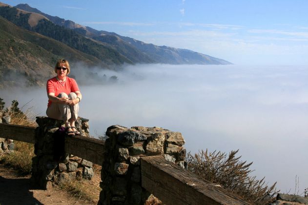 Big Sur - Lookout an der Bixby Bridge am California Highway One, Kalifornien Big Sur - Lookout an der Bixby Bridge am California Highway One, Kalifornien