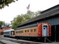 Das Aussengelände des California State Railroad Museums im Old Sacramento State Historic Park