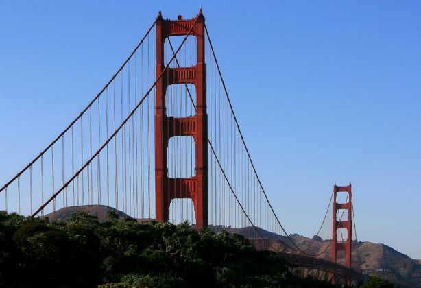 Golden Gate Bridge vom südlichen Aussichtspunkt Fort Point - San Francisco