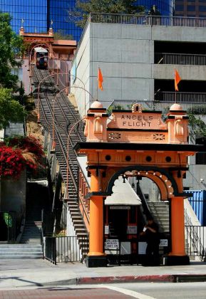 Angels Flight to Bunker Hill - Downtown Los Angeles Angels Flight to Bunker Hill - Downtown Los Angeles