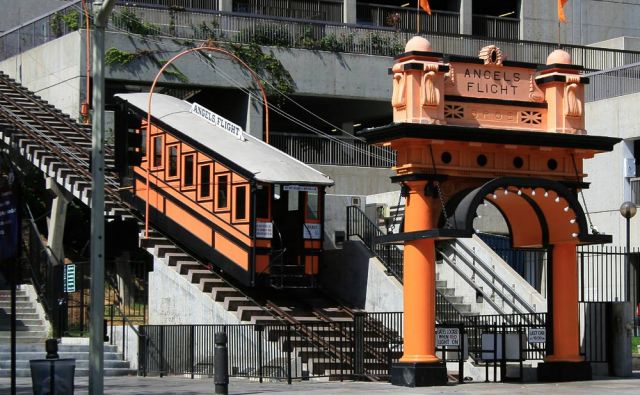 Angels Flight to Bunker Hill - Downtown Los Angeles Angels Flight to Bunker Hill - Downtown Los Angeles