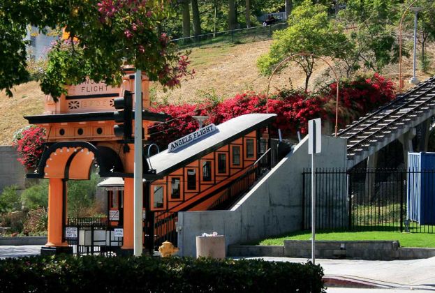 Angels Flight to Bunker Hill - Downtown Los Angeles Angels Flight to Bunker Hill - Downtown Los Angeles