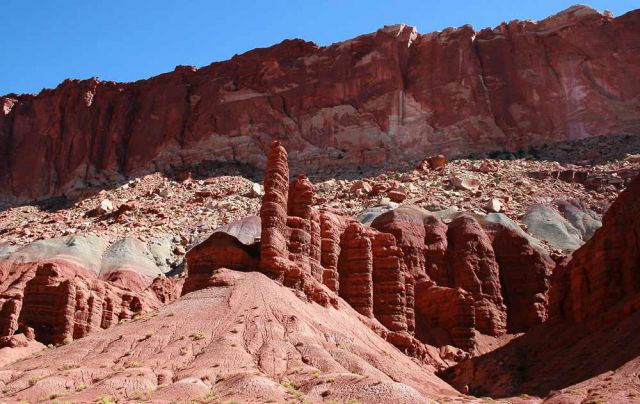 The Fluted Wall, Capitol Gorge, Capitol Reef National Park - Utah The Fluted Wall, Capitol Gorge, Capitol Reef National Park - Utah