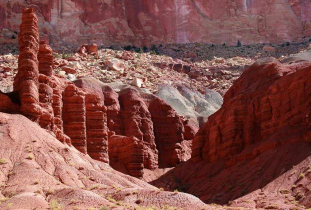 The Fluted Wall, Capitol Gorge, Capitol Reef National Park - Utah The Fluted Wall, Capitol Gorge, Capitol Reef National Park - Utah