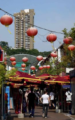 Singapur, Chinatown - in der Fussgängerzone Pagoda-Stree Singapur, Chinatown - in der Fussgängerzone Pagoda-Stree
