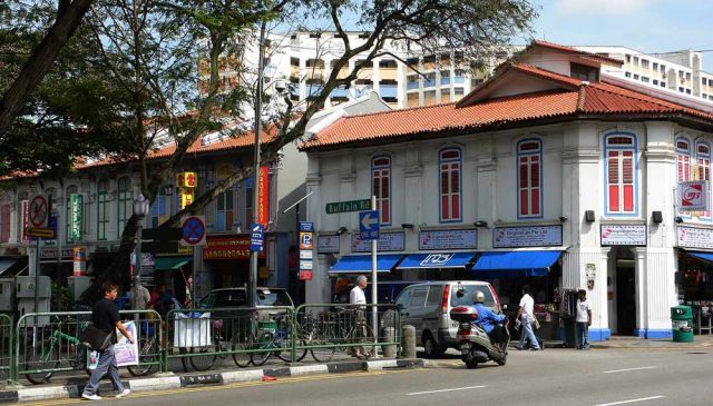 Singapur, Little India - Seangoon Road, Ecker Buffalo Road Singapur, Little India - Seangoon Road, Ecker Buffalo Road