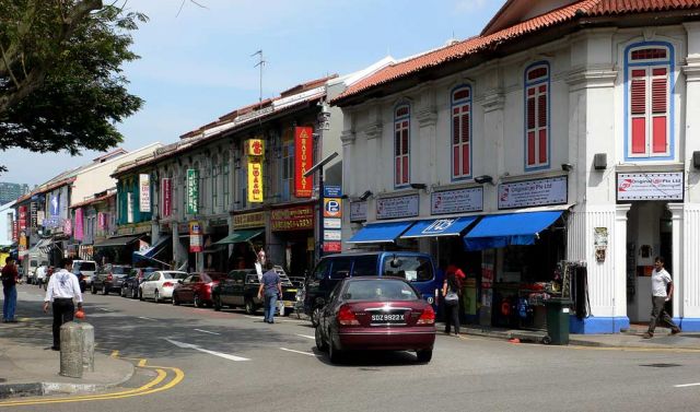 Singapur, Little India - Shophouses in der Buffalo Road Singapur, Little India - Shophouses in der Buffalo Road