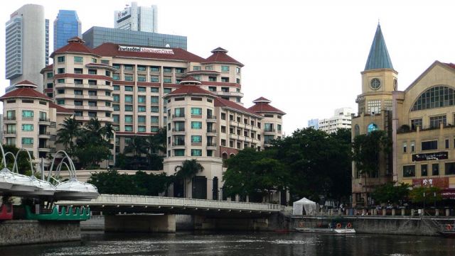 Singapur - Luxushotels am Vergnügungsviertel Clarke Quay