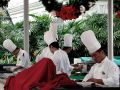 Singapur - das Raffles Hotel, Front-Cooking im Courtyard