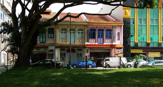 Singapur, Little India - Shophouses in der Hindoo Road