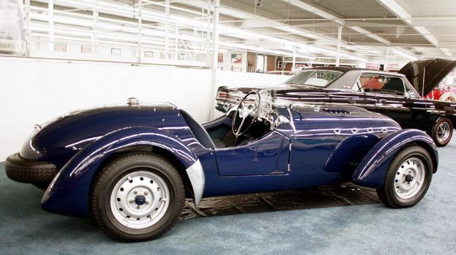 Ein Healey Silverstone Prototype des Baujahres 1949 mit dem 2,5 Liter Riley'Big Four' Motor mit 104 PS
