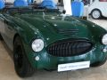 Ein optisch fein hergerichteter Austin Healey 3000 Mk II im Showroom eines Händlers in der Wedemark nördlich von Hannover